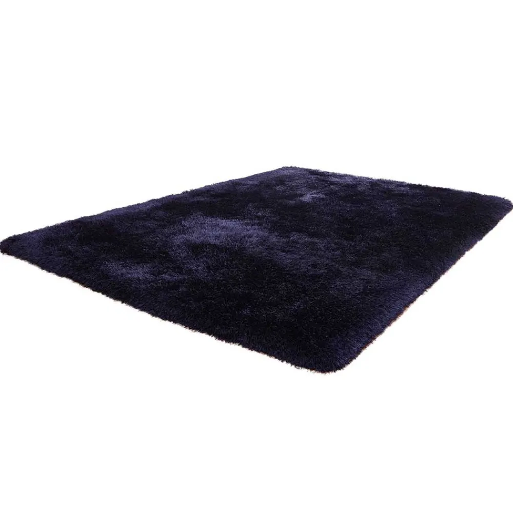 Wohnen Blauer Teppich mit 8 cm Hochflor - Vynna