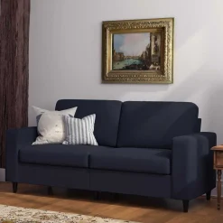 Wohnen Blaues Retrosofa 190 cm breit - Camiri
