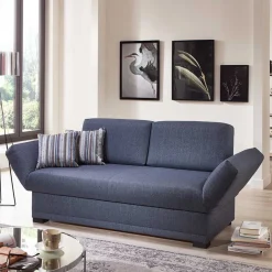 Wohnen Betten|Betten*Blaues Schlafsofa mit verstellbaren Armlehnen - Lash