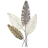 Wohnen Wandbilder*Blätter Wanddekoration in Gold Silber Grau - Kito
