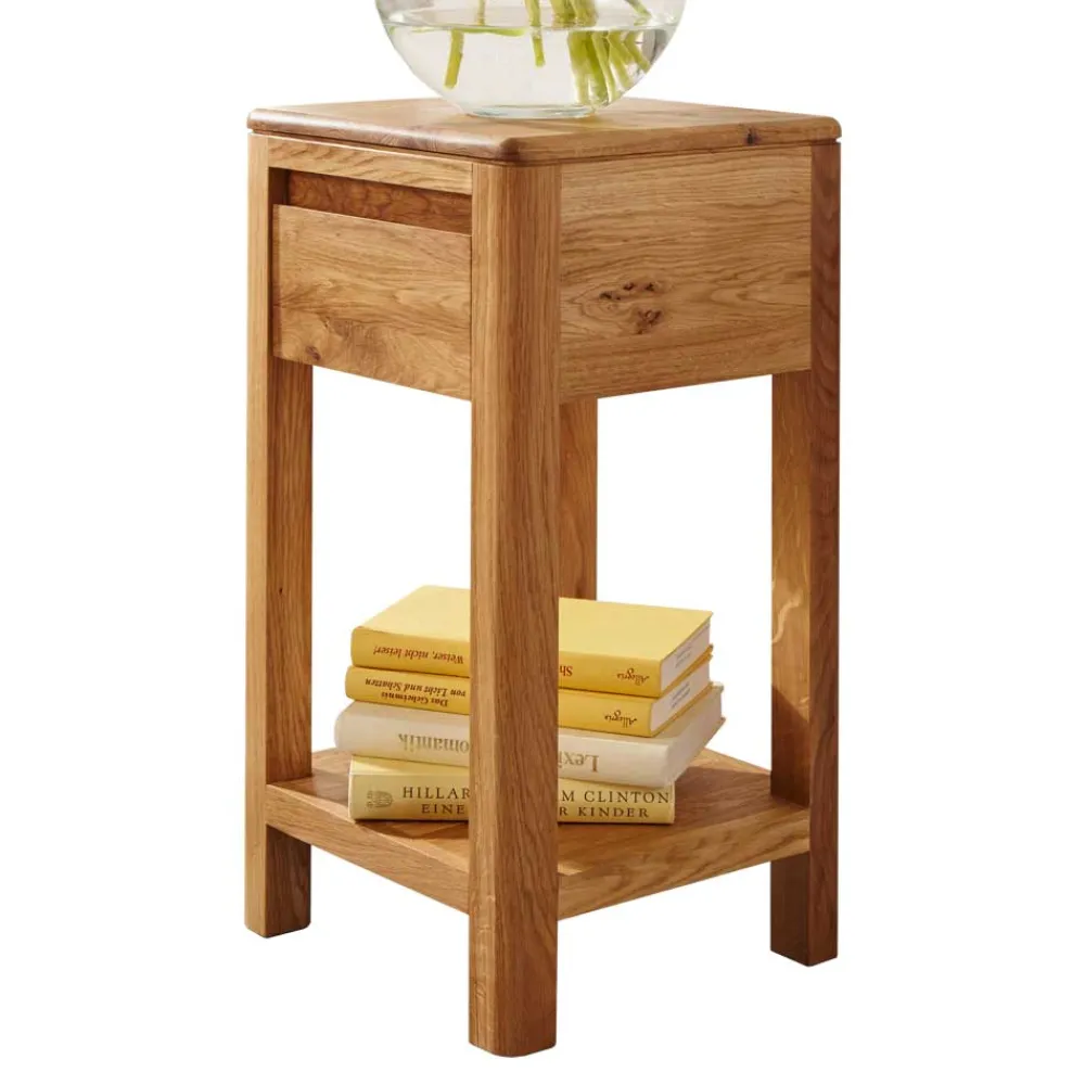 Wohnen Blumensäule aus Wildeiche Massivholz - Uvinessa