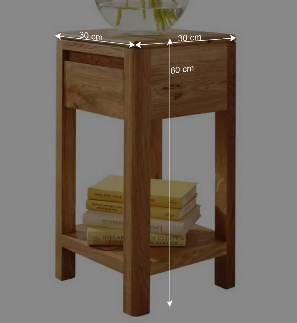 Wohnen Blumensäule aus Wildeiche Massivholz - Uvinessa