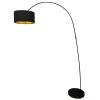 Wohnen Bogenlampe in Schwarz & Gold - Tamya