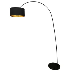 Wohnen Bogenlampe in Schwarz & Gold - Tamya