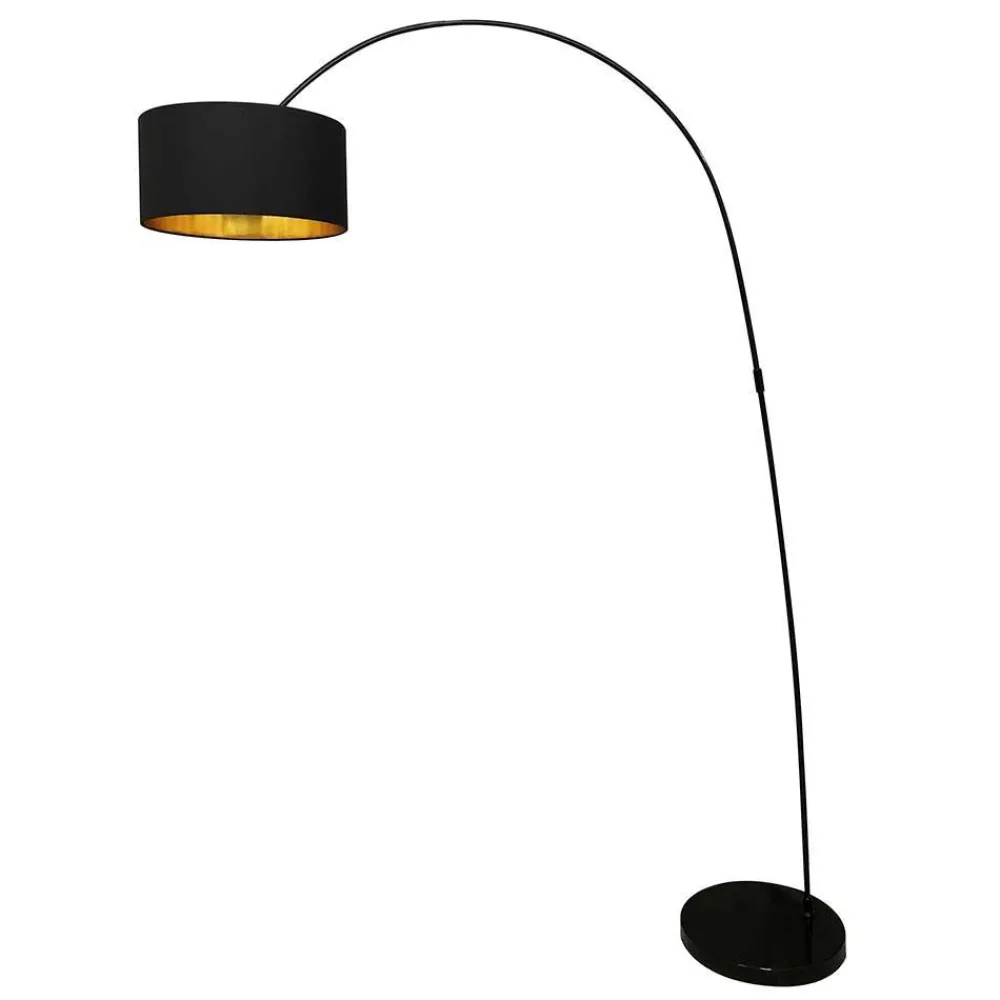 Wohnen Bogenlampe in Schwarz & Gold - Tamya