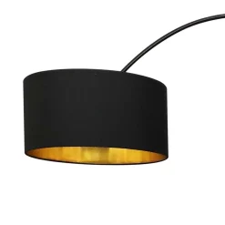 Wohnen Bogenlampe in Schwarz & Gold - Tamya