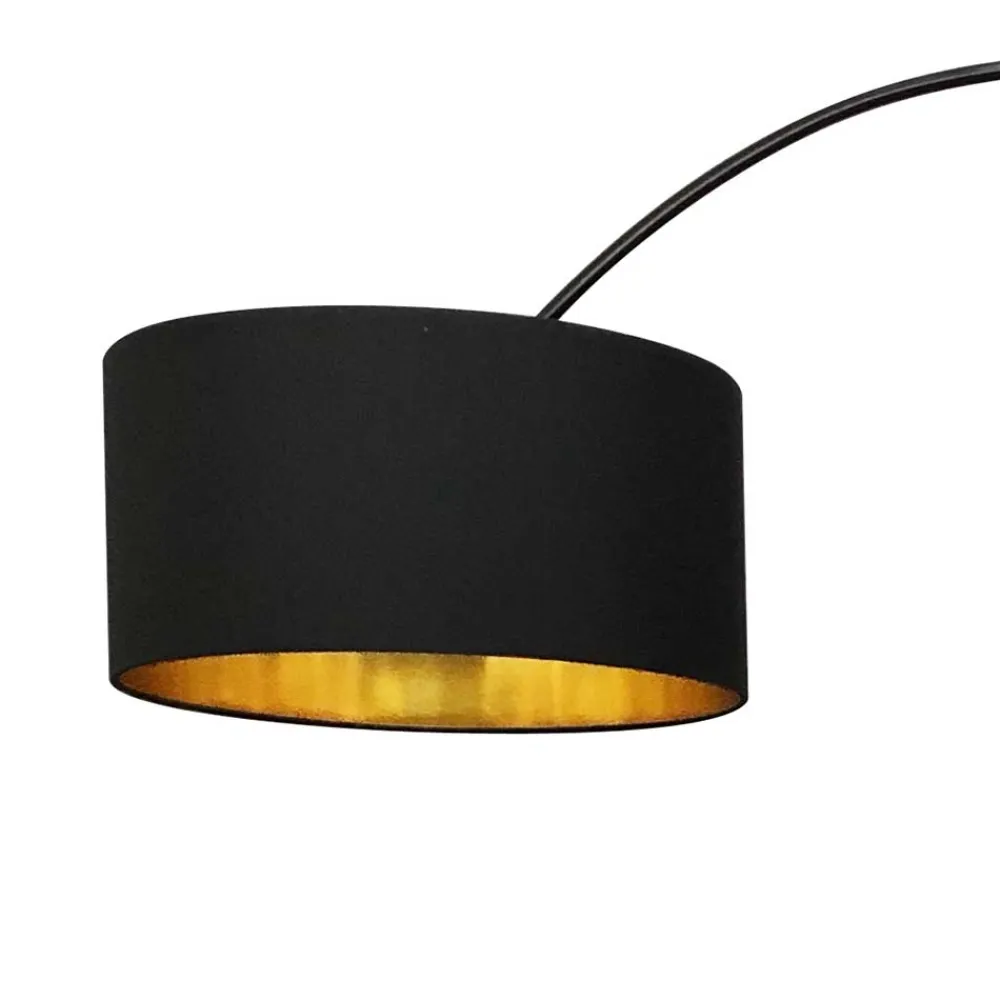 Wohnen Bogenlampe in Schwarz & Gold - Tamya