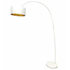 Wohnen Lampen & Leuchten*Bogenleuchte in Weiß mit Gold - Aileenia