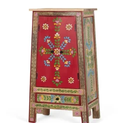 Wohnen Boho Style Möbel|Designermöbel*Boho Kommode mit Blumen Dekor im Folklore Style - Gionala