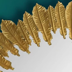 Wohnen Spiegel|Flurspiegel*Boho Spiegel mit Metallrahmen im Feder Design - Reymon