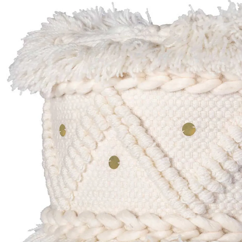 Wohnen Sessel & Hocker|Boho Style Möbel*Boho Style Hocker in Cremeweiß - Puertos