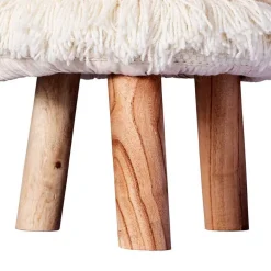 Wohnen Sessel & Hocker|Boho Style Möbel*Boho Style Hocker in Cremeweiß - Puertos