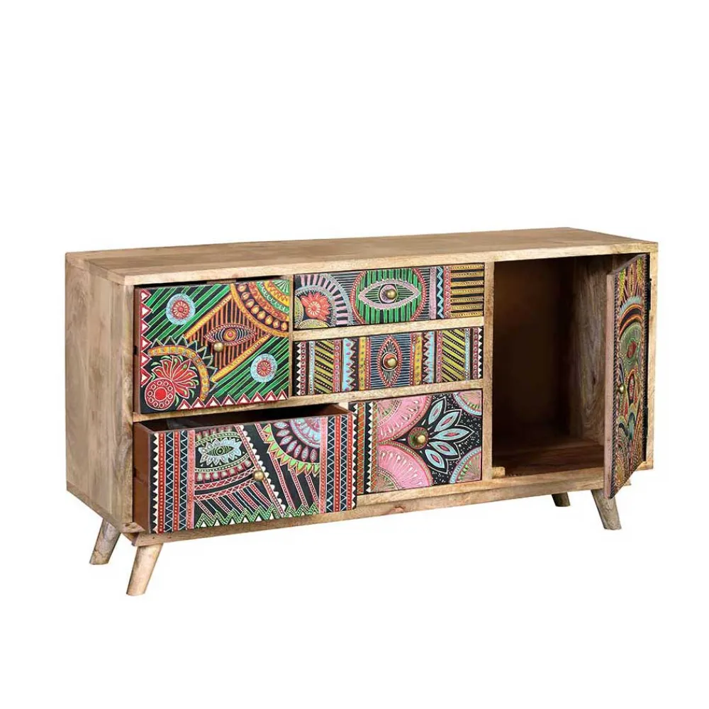 Wohnen Boho Style Kommode handbemalt - Winner