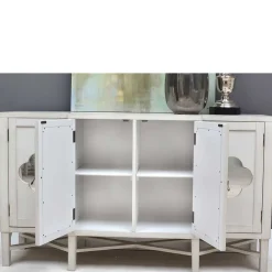 Wohnen Vintage Möbel*Boho Türen-Kommode in Antikweiß - Anice