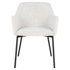 Wohnen Boucle Armlehnenstühle in Cremeweiß - Astrida (2er Set)