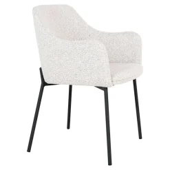 Wohnen Boucle Armlehnenstühle in Cremeweiß - Astrida (2er Set)