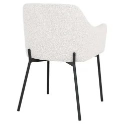 Wohnen Boucle Armlehnenstühle in Cremeweiß - Astrida (2er Set)