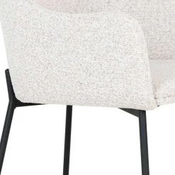 Wohnen Boucle Armlehnenstühle in Cremeweiß - Astrida (2er Set)