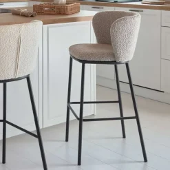 Wohnen Sessel & Hocker|Barhocker*Boucle Barstühle mit 65 cm Sitzhöhe - Lucaz (2er Set)