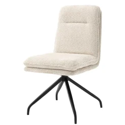 Wohnen Boucle Drehstuhl in Creme - Rocono