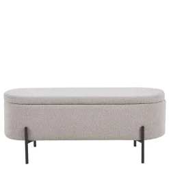 Wohnen Küchenbänke|Bettbänke*Boucle Polsterbank in Oval mit Stauraum - Buryas