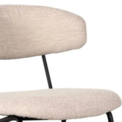 Wohnen Küchenstühle|Esszimmerstühle*Boucle Polsterstuhl in Beigegrau - Flair (2er Set)