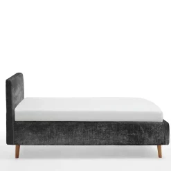 Wohnen Boucle Stauraumbett in Anthrazit - Seen