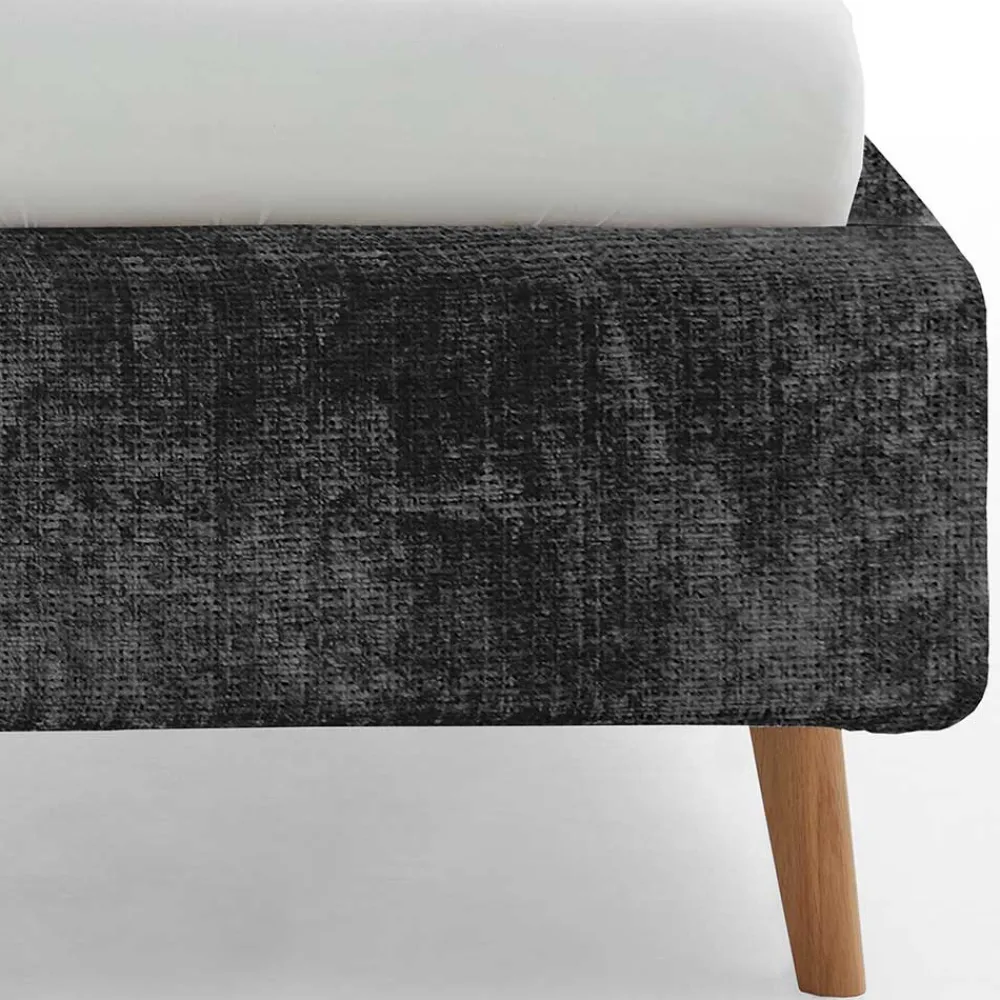 Wohnen Boucle Stauraumbett in Anthrazit - Seen