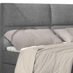 Wohnen Boxbett mit grauem Webstoffbezug - Loerena