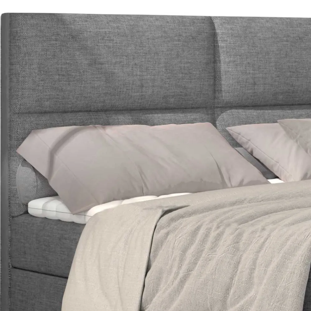 Wohnen Boxbett mit grauem Webstoffbezug - Loerena