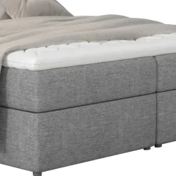 Wohnen Boxbett mit grauem Webstoffbezug - Loerena