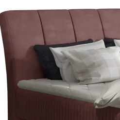 Wohnen Boxbett mit Matratzen in Rosenholz Velours - Serves