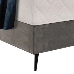 Wohnen Retro Möbel*Boxspringbett in Beige Webstoff - Fiafanda