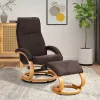 Wohnen Braune Möbel*Brauner Designsessel & Hocker im Set - Amsterdam (zweiteilig)