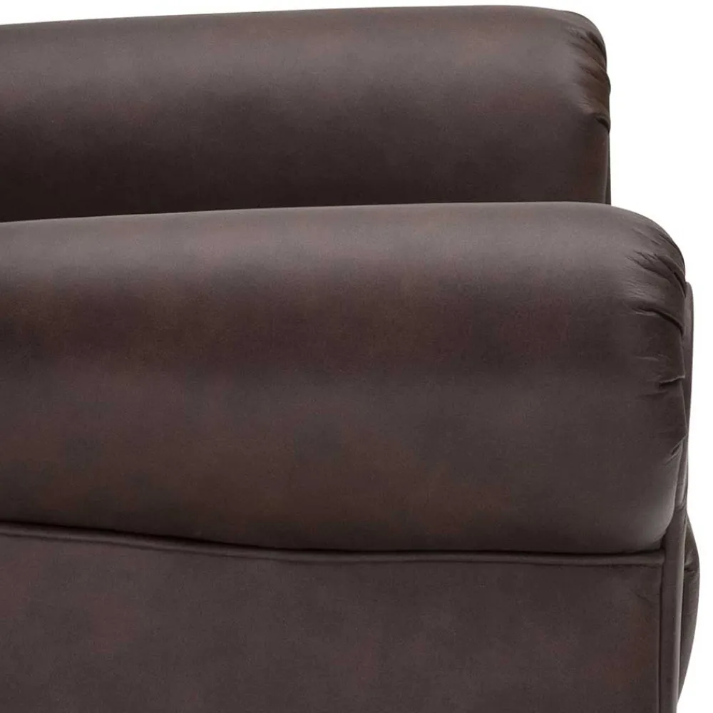 Wohnen Sessel|Chesterfield Möbel*Brauner Federkernsessel mit Lederbezug - Chesterfield - Esmea