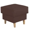 Wohnen Brauner Polsterhocker mit Kunstlederbezug - Revelinda