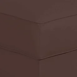 Wohnen Brauner Polsterhocker mit Kunstlederbezug - Revelinda