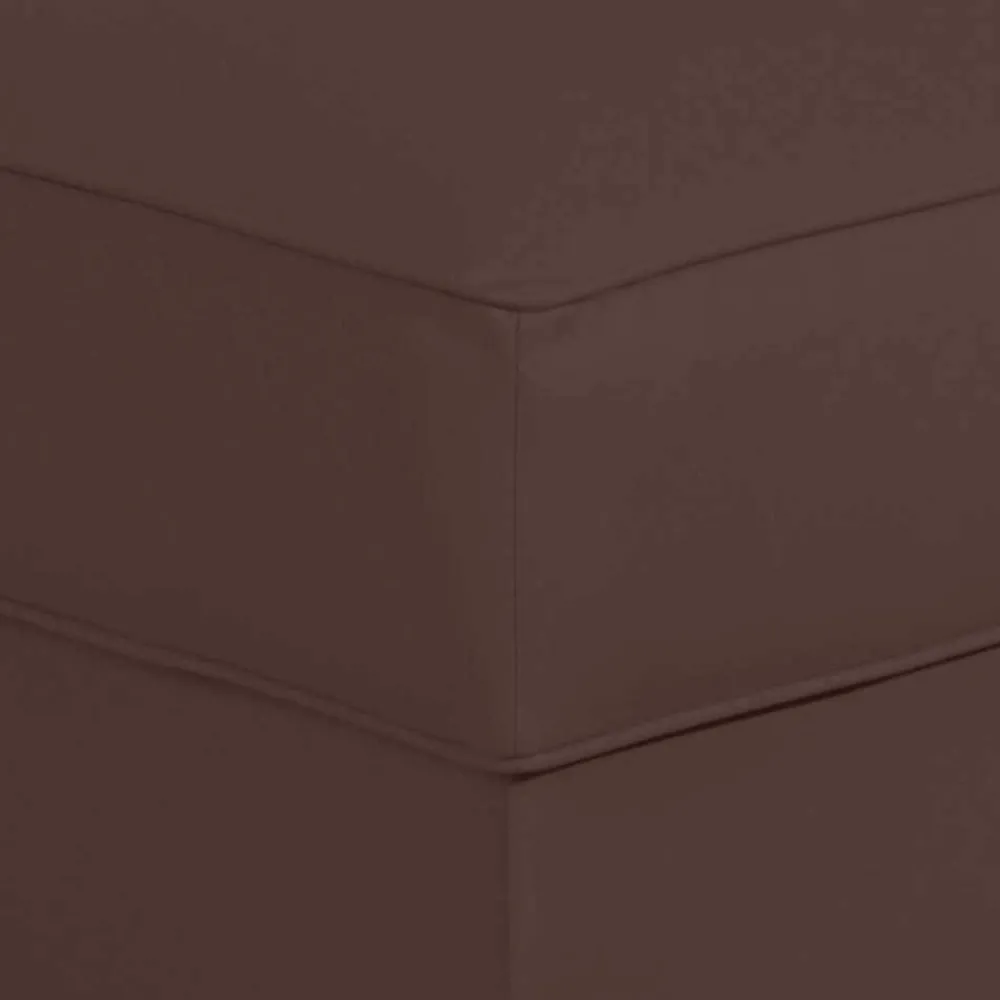 Wohnen Brauner Polsterhocker mit Kunstlederbezug - Revelinda