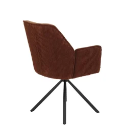 Wohnen Brauner Tischsessel aus Samtvelours - Bostan (2er Set)