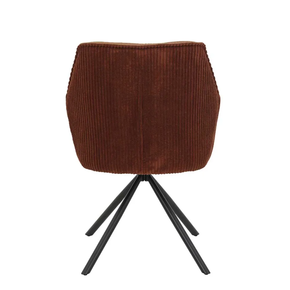 Wohnen Brauner Tischsessel aus Samtvelours - Bostan (2er Set)