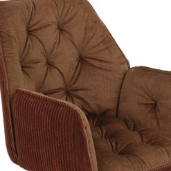Wohnen Brauner Tischsessel aus Samtvelours - Bostan (2er Set)