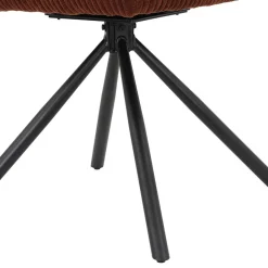 Wohnen Brauner Tischsessel aus Samtvelours - Bostan (2er Set)