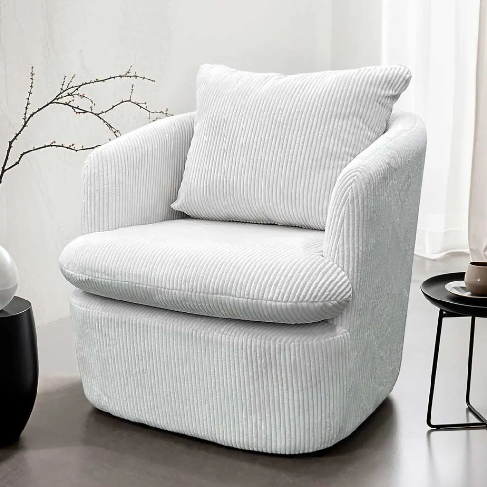 Wohnen Sessel & Hocker|Sessel*Breitcord Sessel in Offwhite - Fenturam
