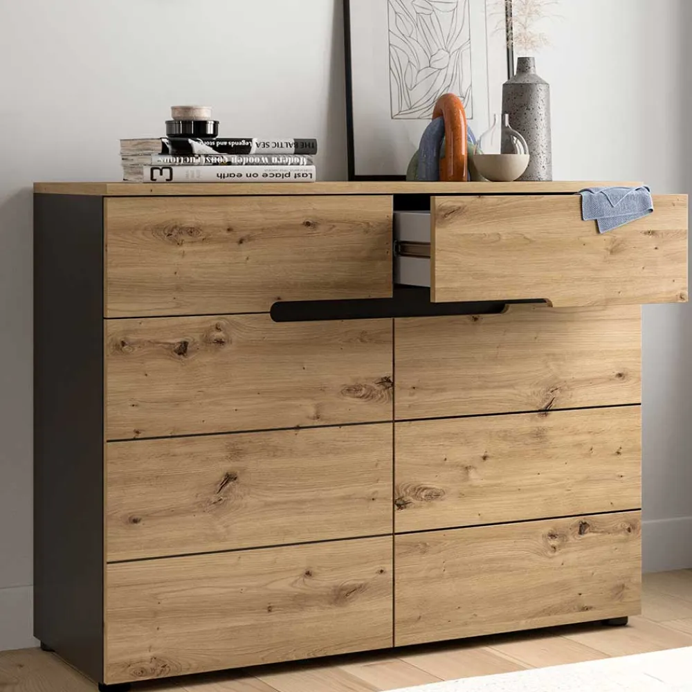 Wohnen Flurkommoden*Breite Flurkommode mit zwei Schubladen - Norja