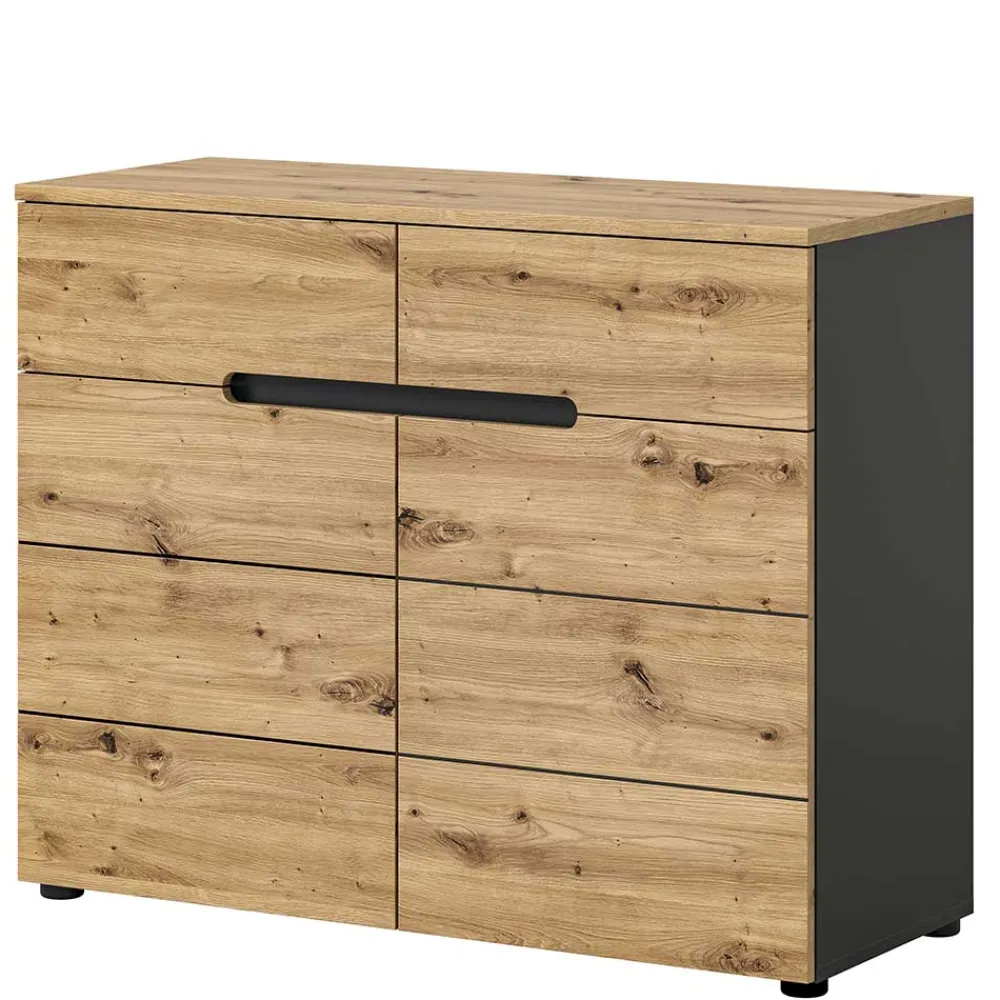 Wohnen Flurkommoden*Breite Flurkommode mit zwei Schubladen - Norja