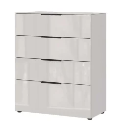 Wohnen Breite Hochkommode in Hellgrau - Aquara