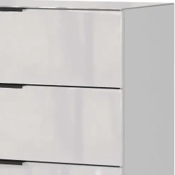 Wohnen Breite Hochkommode in Hellgrau - Aquara