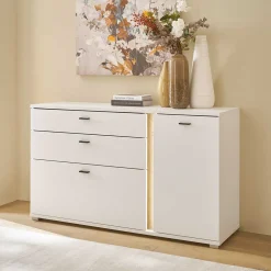 Wohnen Breite Kombi-Kommode mit LED Beleuchtung - Racelyn