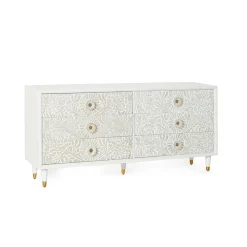 Wohnen Vintage Möbel*Breite Kommode mit sechs Schubladen - Triboot