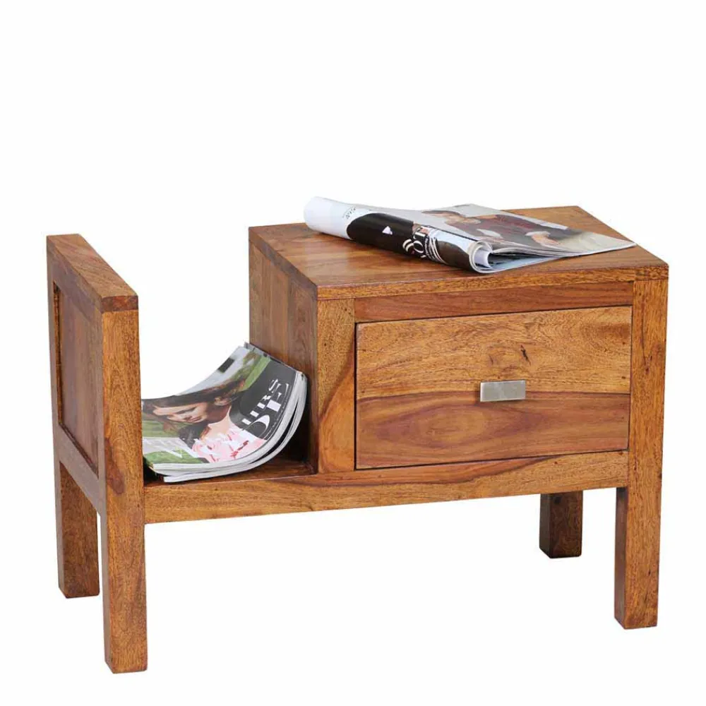 Wohnen Breite Nachtkommode Hoslo mit Schublade und offener Ablage 60cm